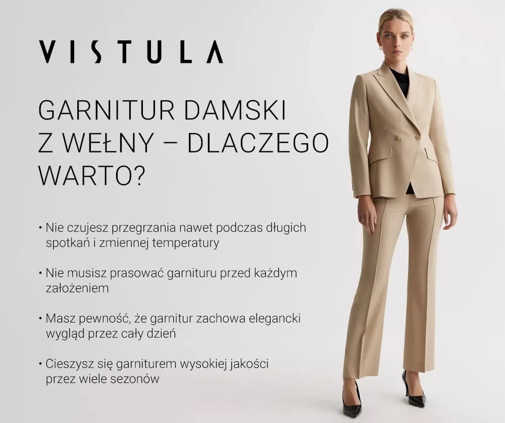 Garnitur z wełny - Klasyka w każdym detalu, na każdą okazję.