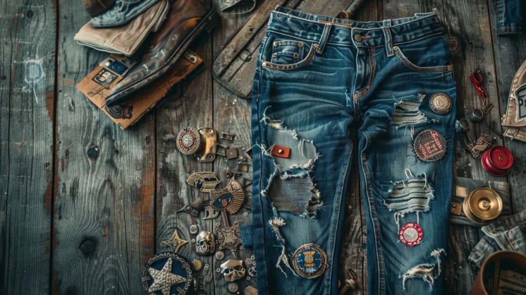 Vintage jeansy - Stylowe jeansy retro dla oryginalnego looku.