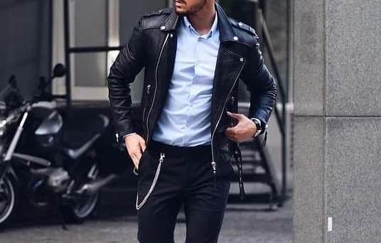 Skórzana ramoneska męska - Klasyczny styl dla nowoczesnego mężczyzny!