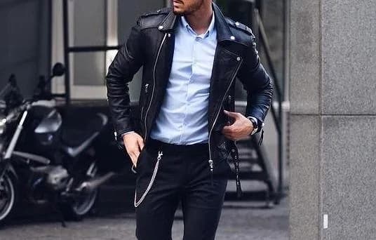 Skórzana ramoneska męska - Klasyczny styl dla nowoczesnego mężczyzny!