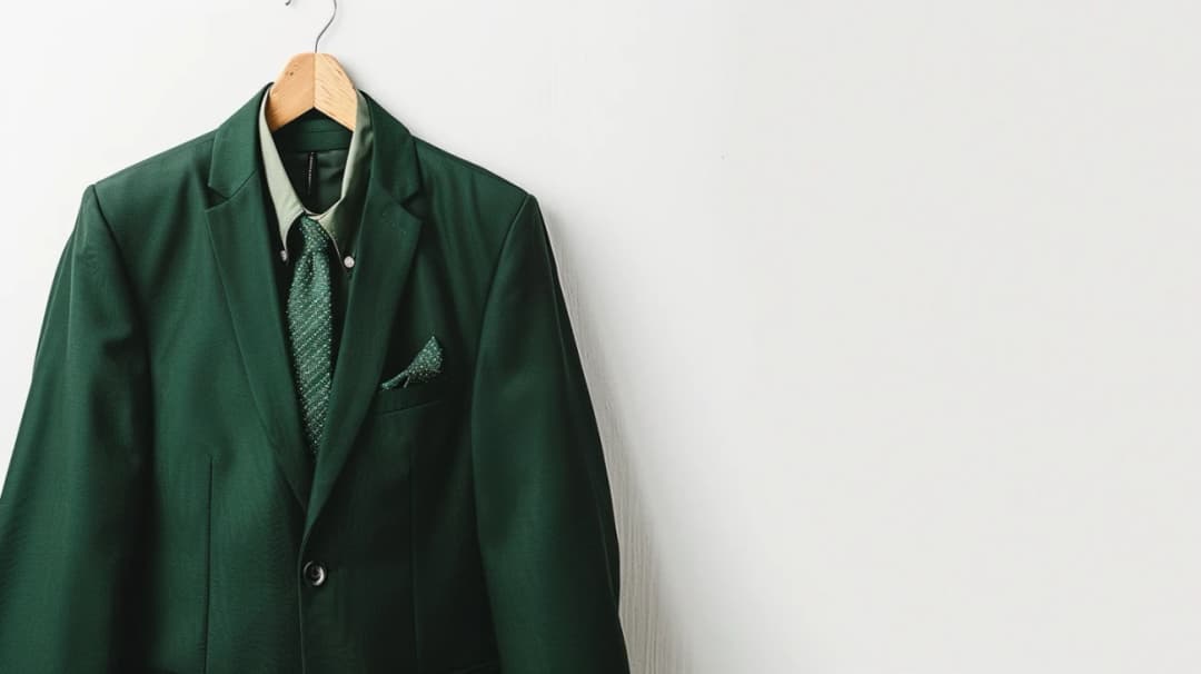 Garnitur w ciemnej zieleni - Nowoczesny wygląd i elegancja w jednym.