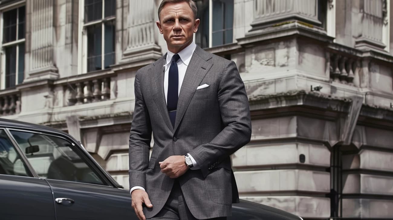 James Bond garnitur - Ikoniczny garnitur inspirowany stylem agenta 007.